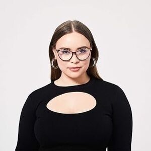Chrissy x Quay All Nighter Blue Light Glasses - Milky Tort/Clear